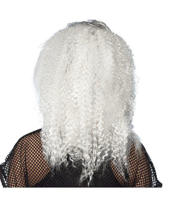 80's Pruik Queen Wavelkrullen Grijs