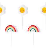Kaarsjes Madeliefjes En Regenbogen (5st)
