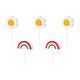Kaarsjes Madeliefjes En Regenbogen (5st)