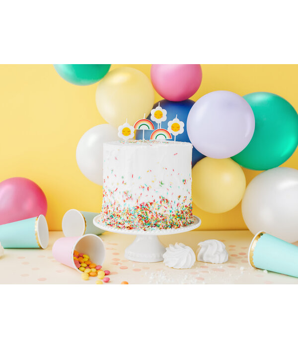 Kaarsjes Madeliefjes En Regenbogen (5st)