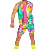Aerobic Party Outfit Tie Dye Neon Heren