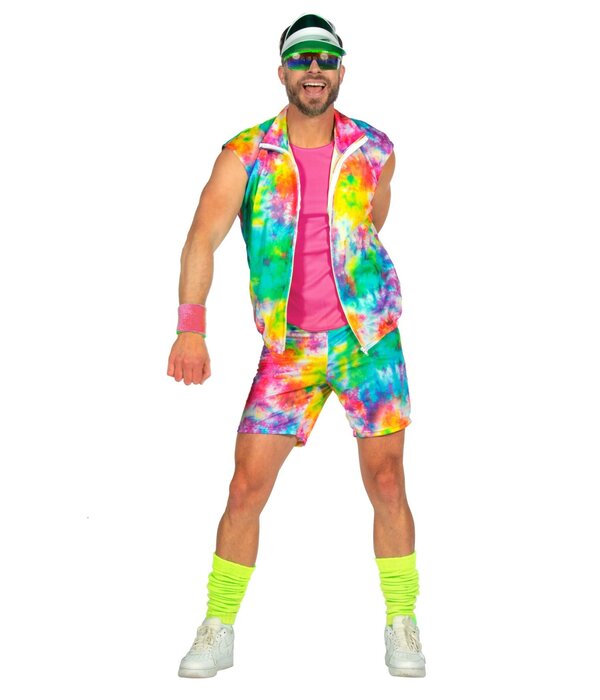 Aerobic Party Outfit Tie Dye Neon Heren
