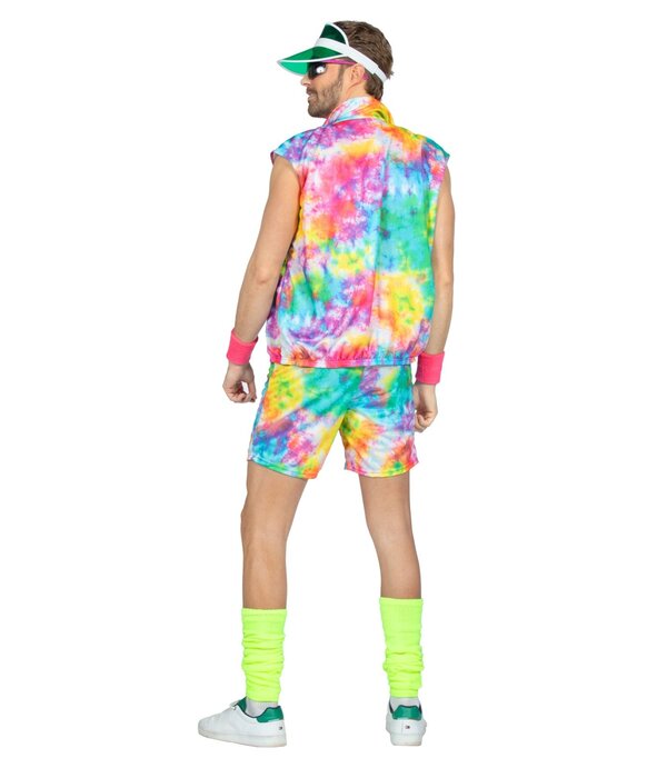 Aerobic Party Outfit Tie Dye Neon Heren