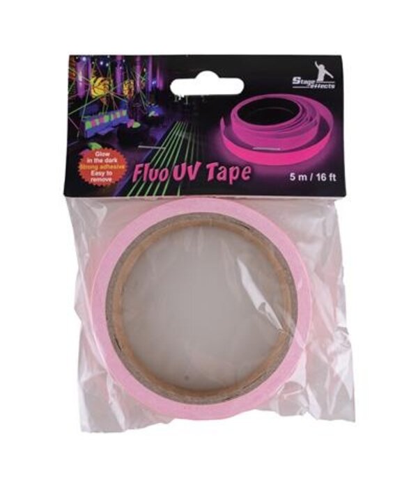 Glow In The Dark UV Tape Roze (5m)