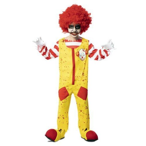 Killer Clown Kostuum Geel Kind  Koko