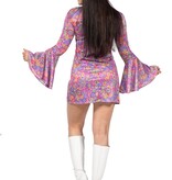 70's Hippie Jurk Paars Dames Diana