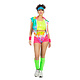 Aerobic Party Outfit Tie Dye Neon Dames