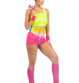 Aerobic Party Outfit Tie Dye Neon Dames