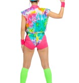 Aerobic Party Outfit Tie Dye Neon Dames