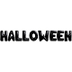 Folieballonnen Letter Halloween Zwart