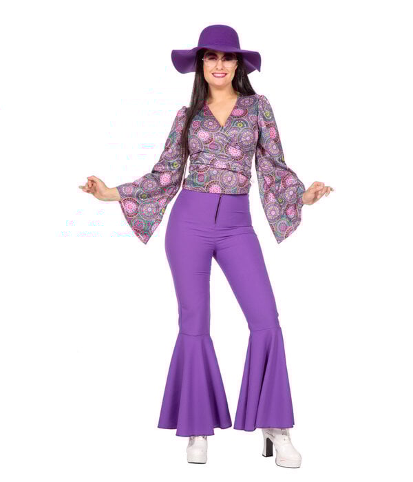 Blouse Flower Power Paars Dahlia