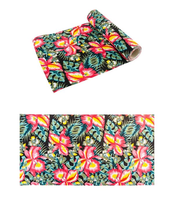 Rol Tafelloper Tropische Bloemen (3m)