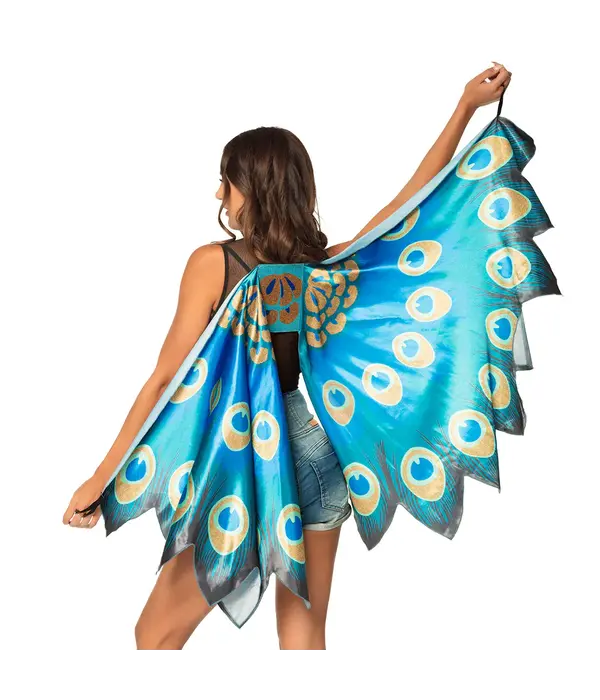 Vleugels Pauw Blauw (115x155cm)