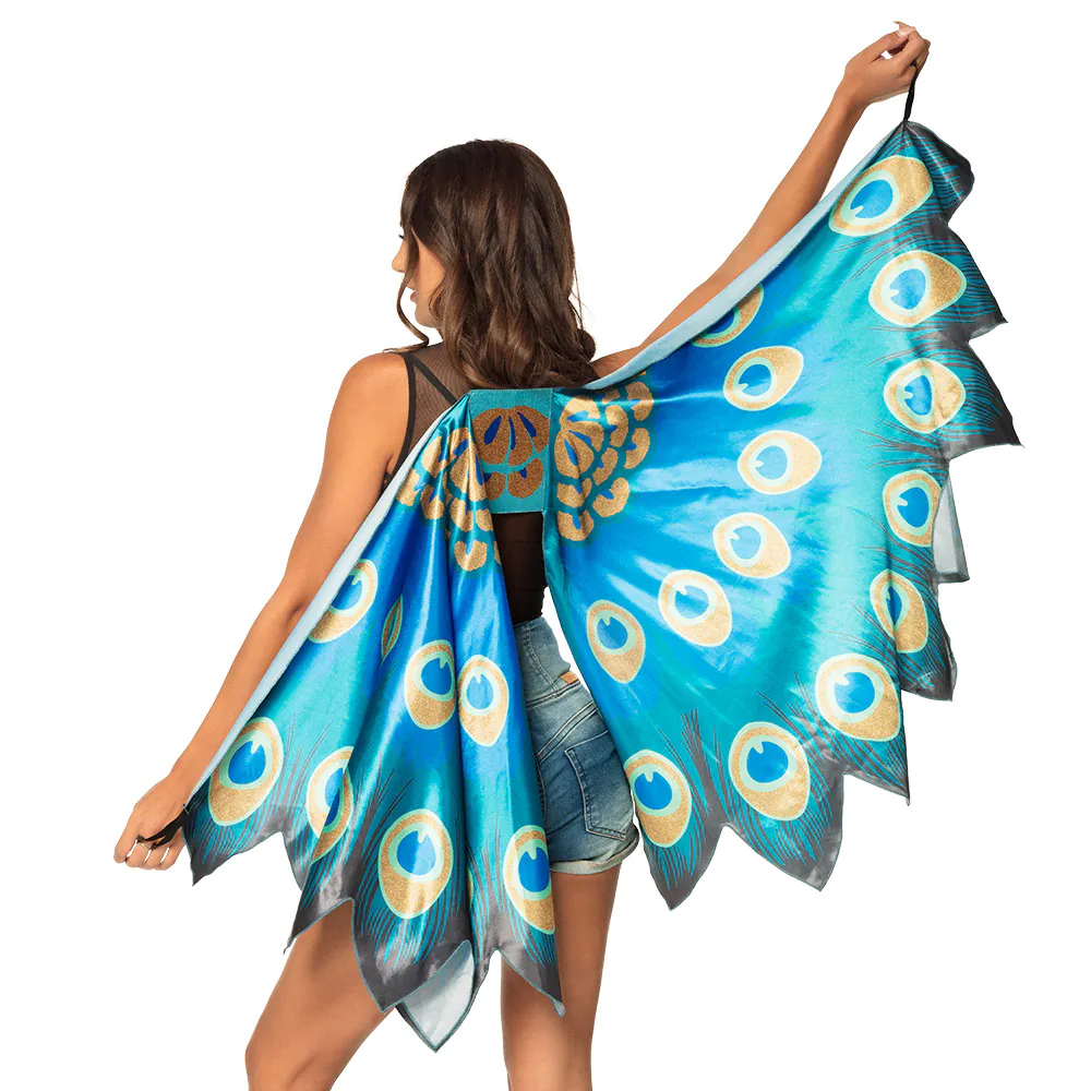 Vleugels Pauw Blauw (115x155cm) afbeelding