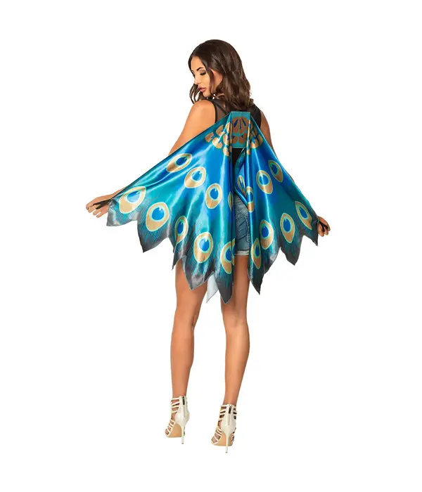 Vleugels Pauw Blauw (115x155cm)