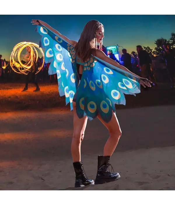 Vleugels Pauw Blauw (115x155cm)