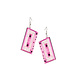 Roze Disco Oorbellen Cassettebandje