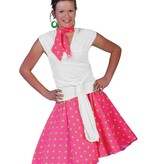 Rock and Roll rok met sjaaltje roze/groen