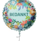 Folieballon  'Bedankt' Flowers (45cm)
