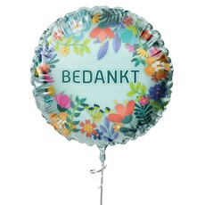 Folieballon  'Bedankt' Flowers (45cm)