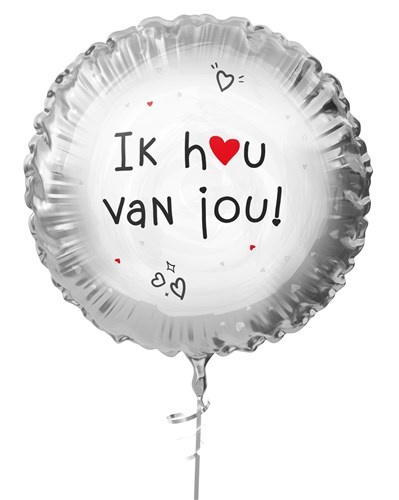 Folieballon  'Ik hou van jou' (45cm)