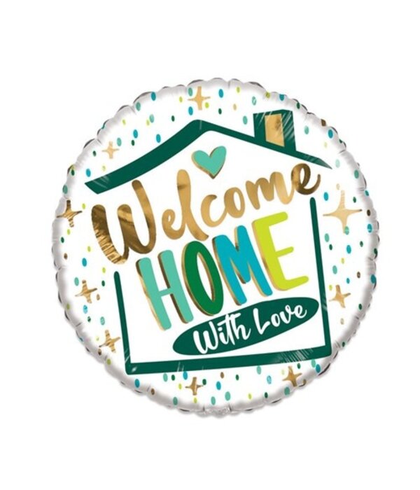 Folieballon  'Welcome home' with love (46cm)