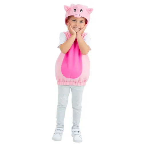 Varkens Shirt Met Muts Peuter Roze