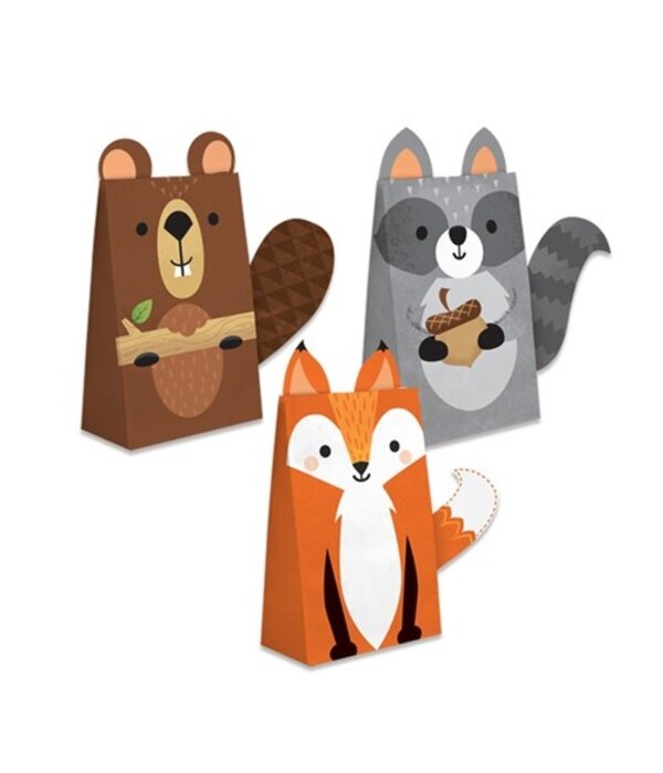 Uitdeelzakjes Wild One Bosdieren (8st)