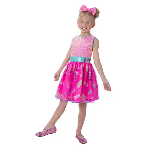 Roze L.O.L Suprise Jurkje met Pailletten Meisje