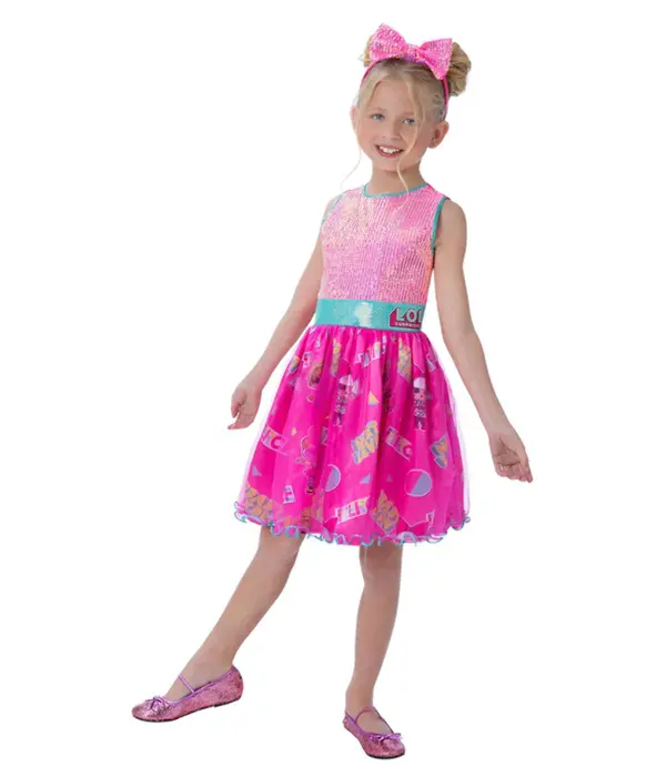 Roze L.O.L Suprise Jurkje met Pailletten Meisje