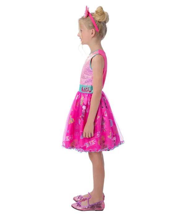Roze L.O.L Suprise Jurkje met Pailletten Meisje