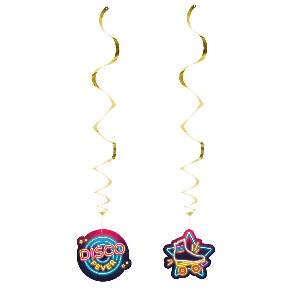 Swirls Decoratie Disco Fever (2st) afbeelding
