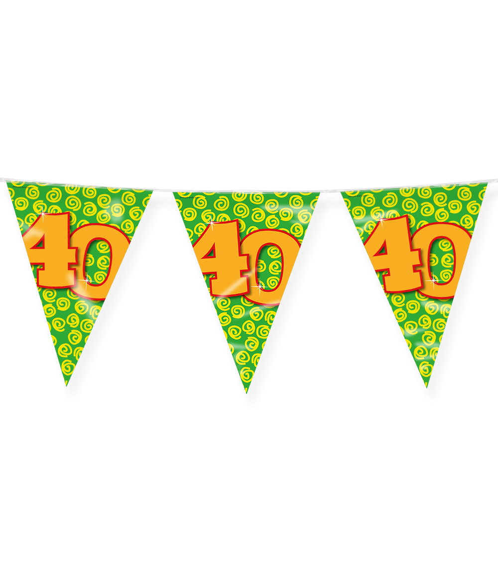 Happy Verjaardag Vlaggenlijn 40 Jaar (10m) afbeelding