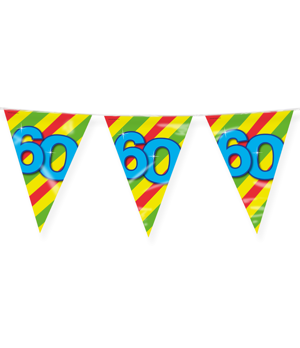 Happy Verjaardag Vlaggenlijn 60 Jaar (10m) afbeelding