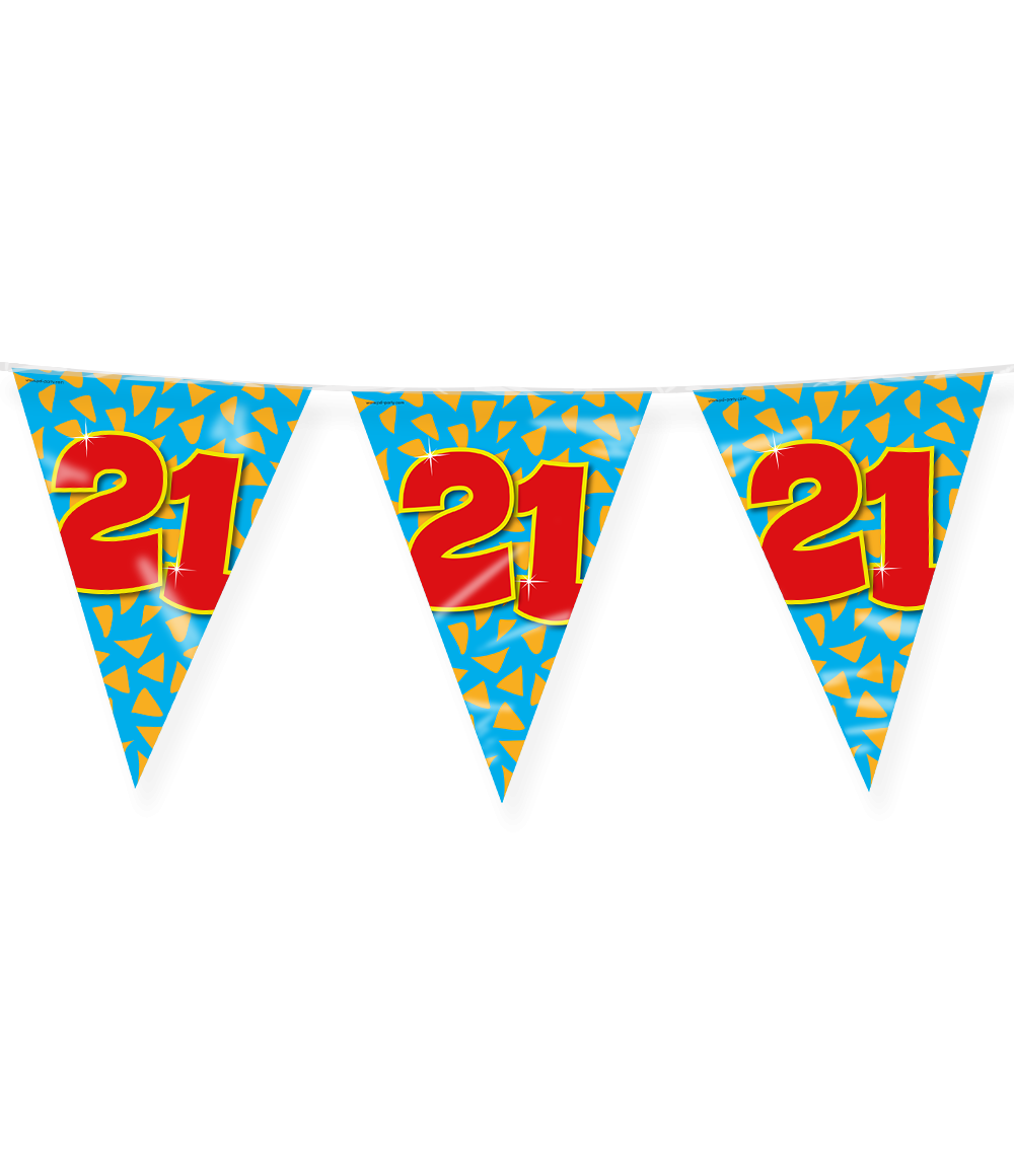 Happy Verjaardag Vlaggenlijn 21 Jaar (10m)