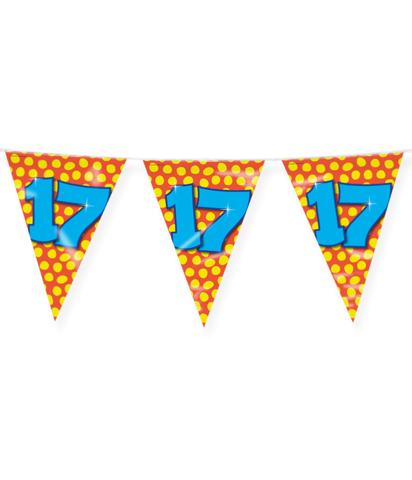 Happy Verjaardag Vlaggenlijn 17 Jaar (10m)