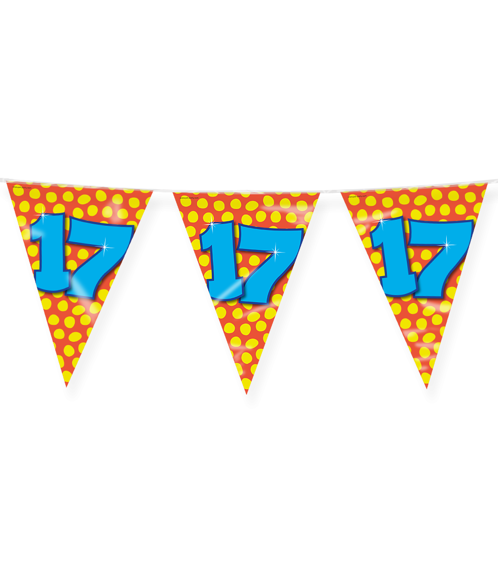 Happy Verjaardag Vlaggenlijn 17 Jaar (10m) afbeelding