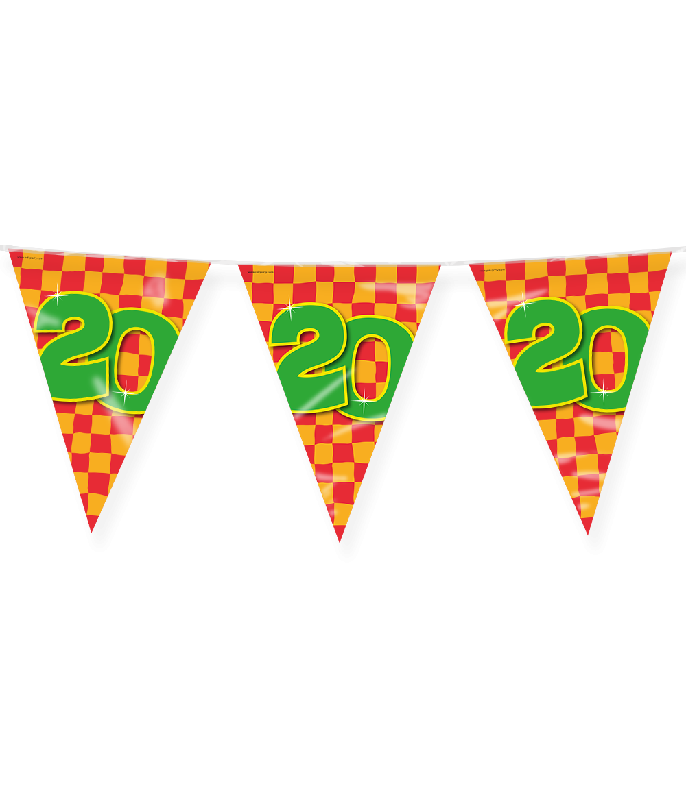 Happy Verjaardag Vlaggenlijn 20 Jaar (10m)