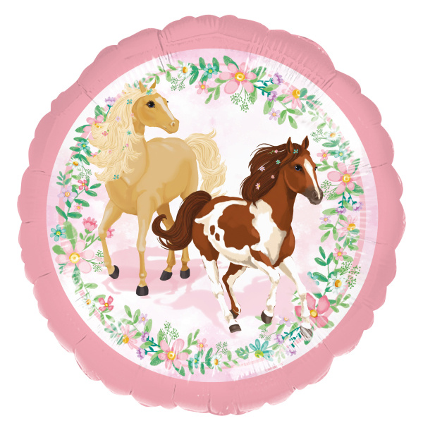 Folieballon Paarden Beautiful (43cm)