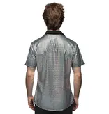 Disco Shirt Geblokt Diamond Zilver Heren