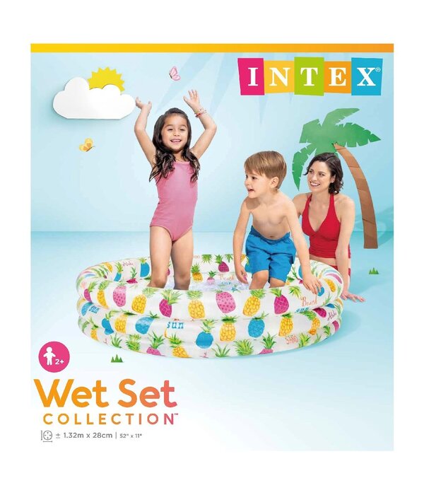 Opblaas Zwembad Ananas print Intex (132x28cm)