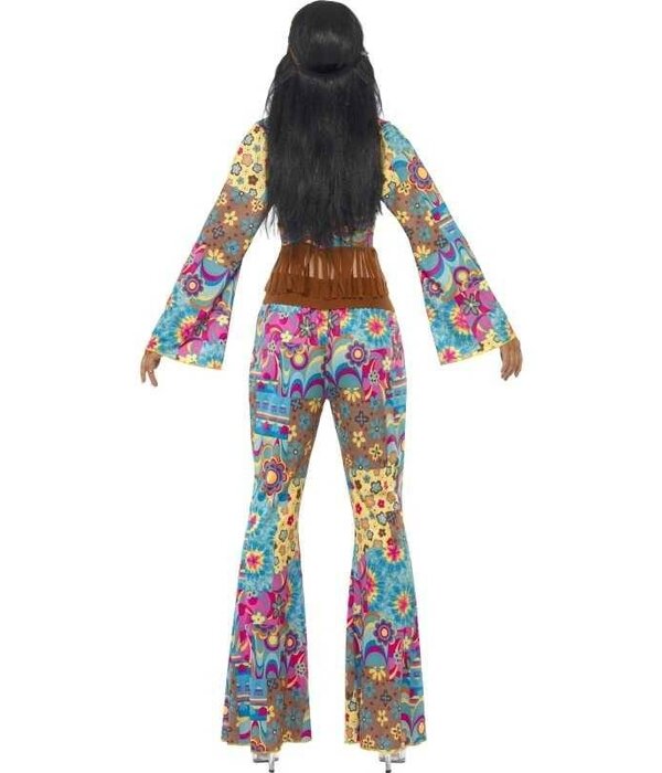 Hippy flower power kostuum vrouw