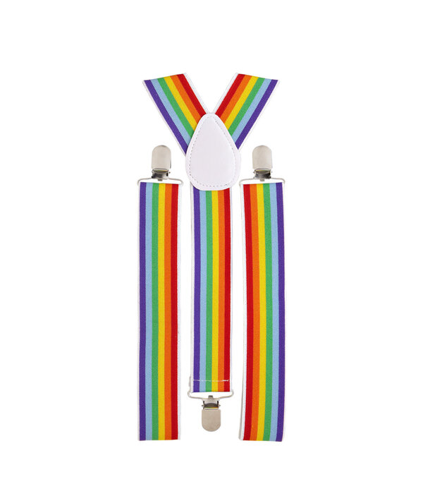 Party bretels regenboog