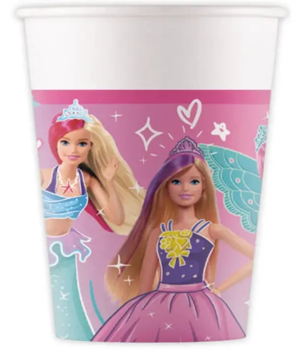 Bekertjes Barbie Fantasy 200ml (8st)