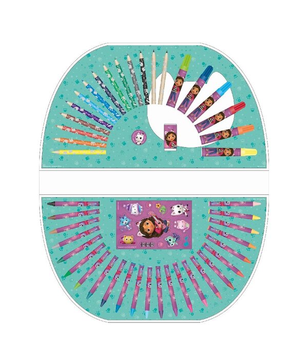 Gabby's Dollhouse Kleurkoffer (51-delig)