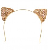 Diadeem Kattenoortjes Glittergoud