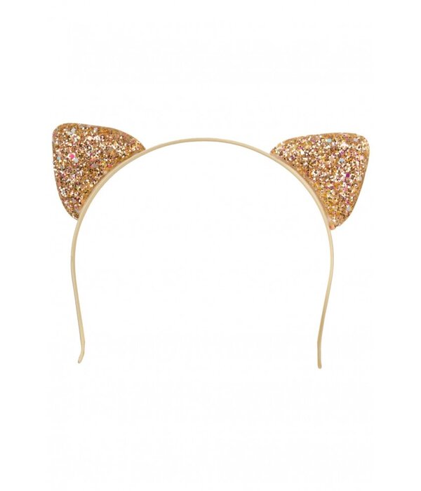 Diadeem Kattenoortjes Glittergoud