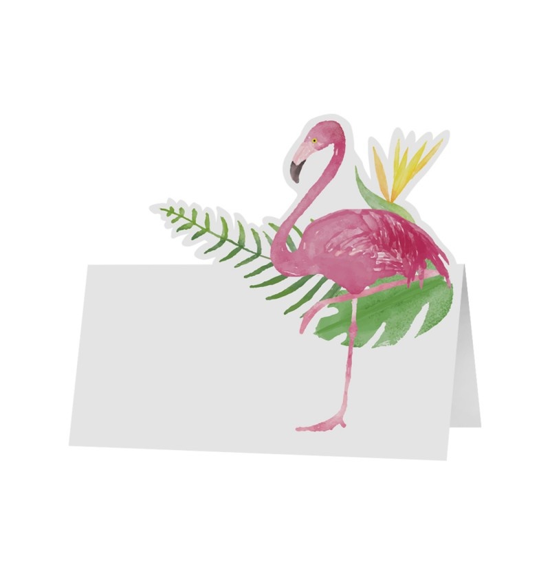 Set Tafel Place Cards Pink Flamingo (6st)