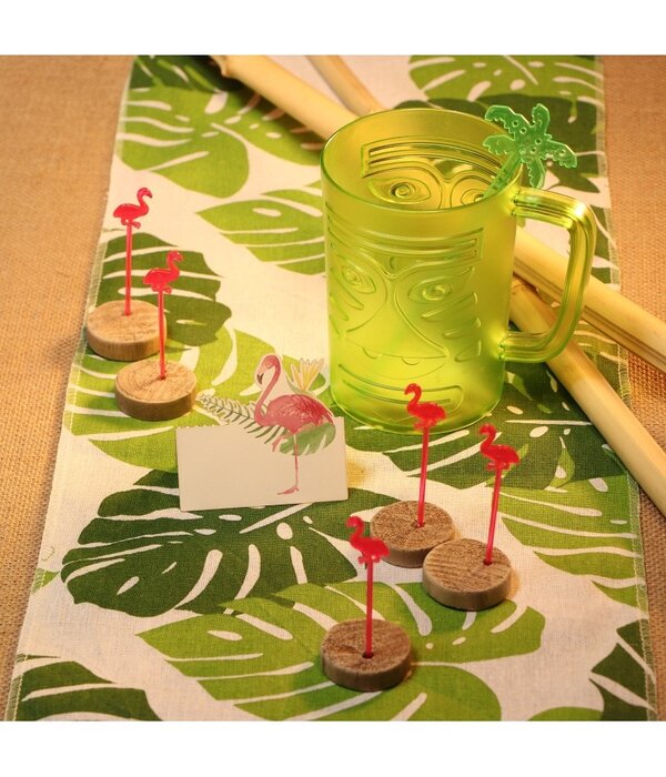 Set Tafel Place Cards Pink Flamingo (6st)