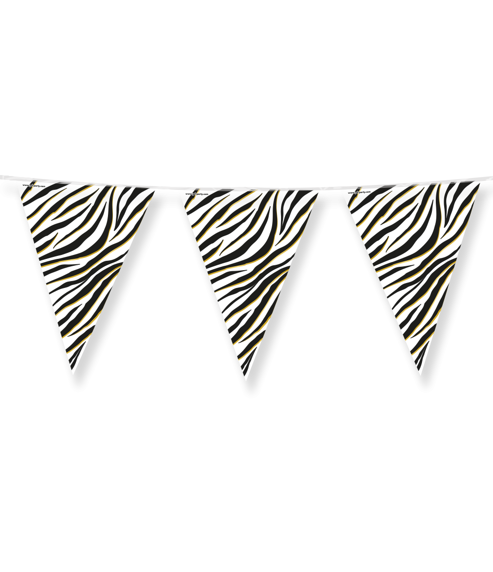 Zebra vlaggenlijn - 10 meter
